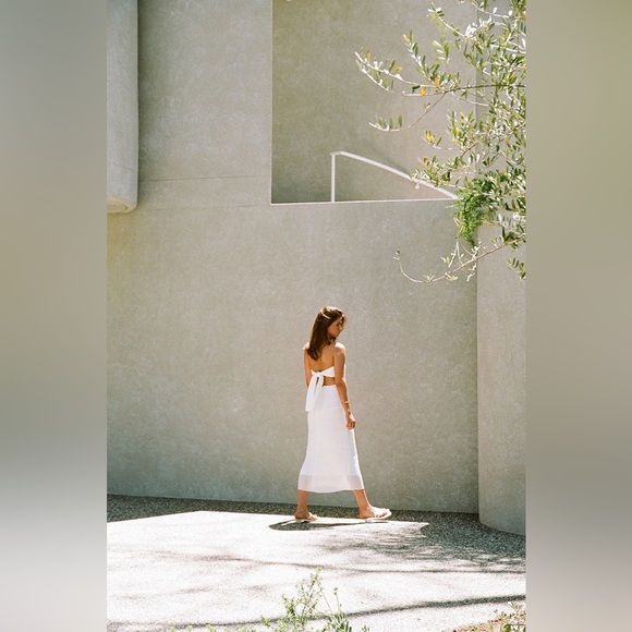 Sabo Penelope‎ Scarf Top Women's Size Medium White Pleated Fabric Strapless NWT - Picture 11 of 14